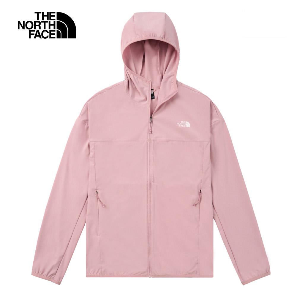 The North Face北面女款粉紅色舒適透氣連帽外套｜8EYH0SO
