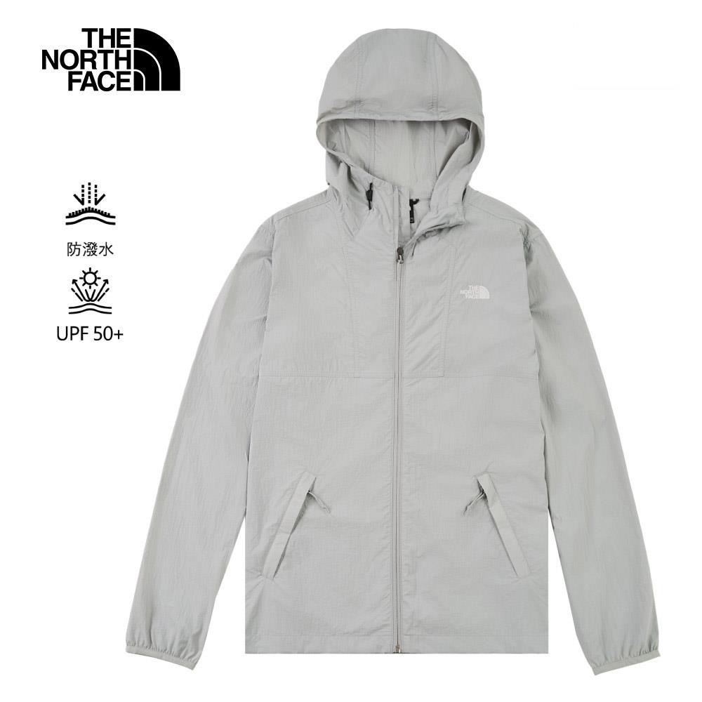 The North Face北面男款灰色DWR防潑水連帽外套|8EZYA0M