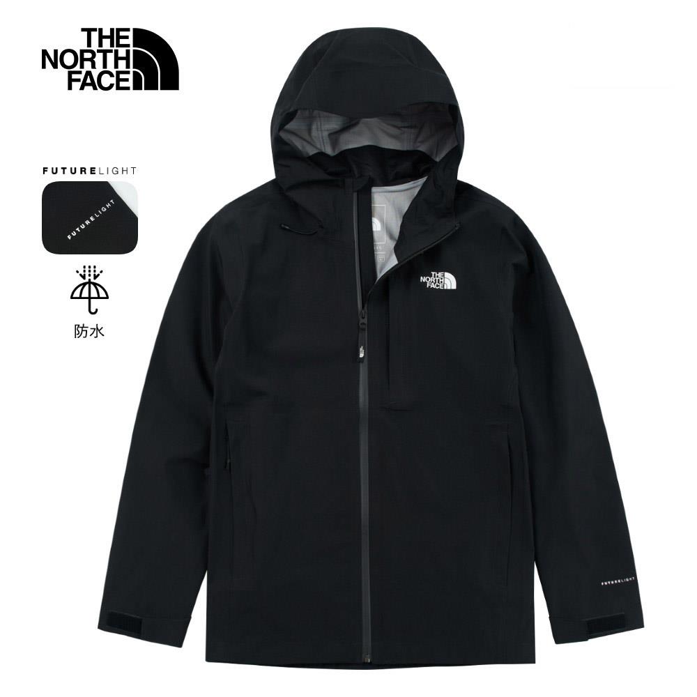 The North Face北面男款黑色FUTURELIGHT防水透氣衝鋒衣｜8DF0JK3