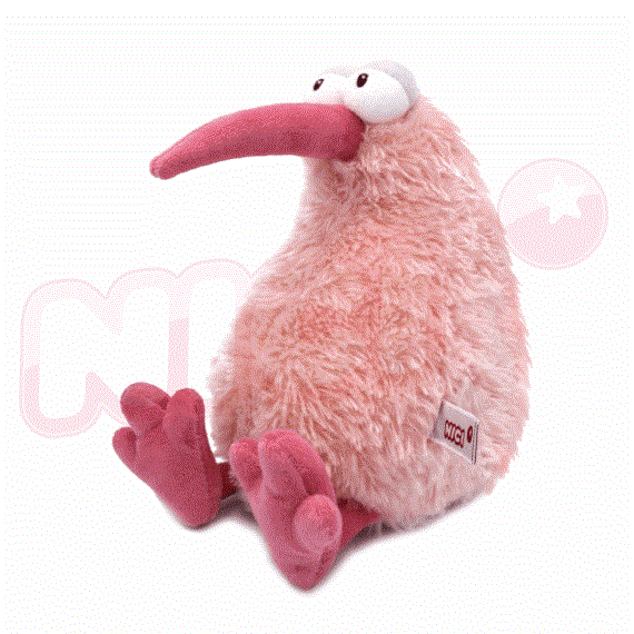 [91869]NICI 35cm粉紅奇異鳥坐姿玩偶