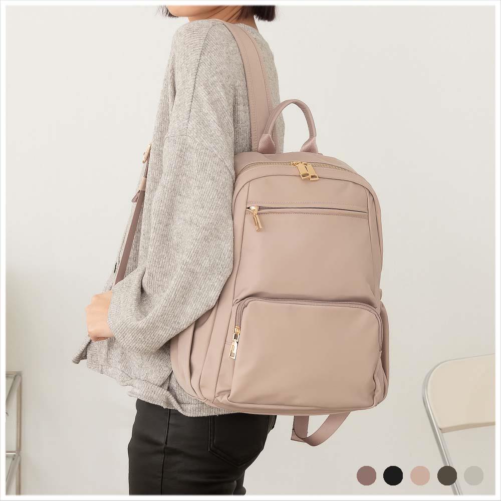 天藍小舖-高訂質感尼龍後背包-共5色-$1280【A12122285】