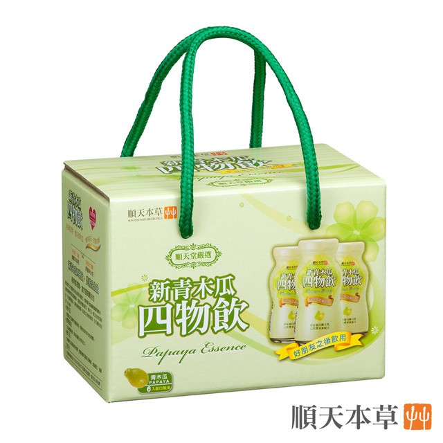 【順天本草】青木瓜四物飲6入 100ml*6入 盒 