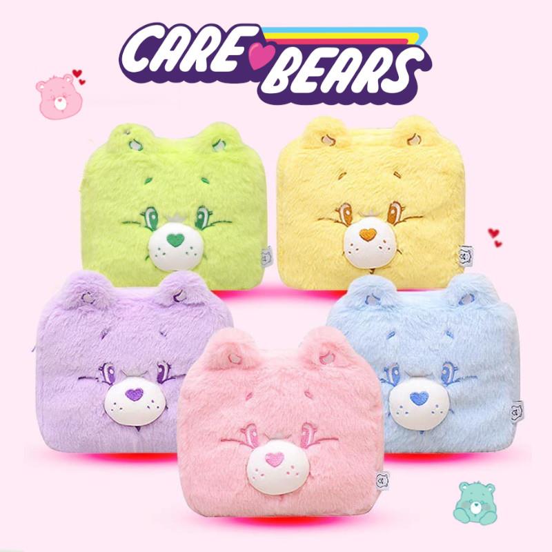 Care Bears彩虹熊 立體大臉收納包-紫/藍/綠/粉/黃