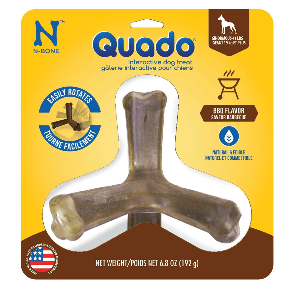 Quado® Q樂多 犬用互動趣味潔牙骨 巨型 BBQ風味 6.8oz (192g)/盒