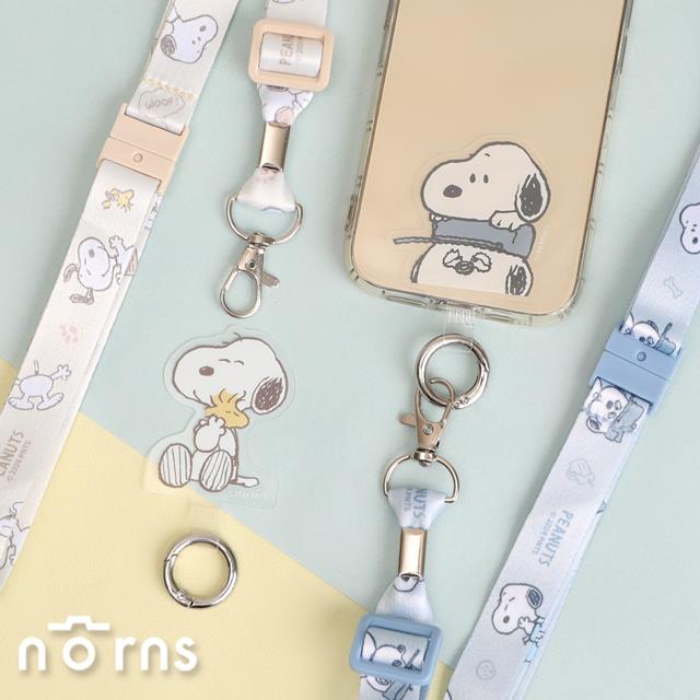 Peanuts史努比手機夾片掛繩組 Norns Original Design Snoopy手機繩背帶