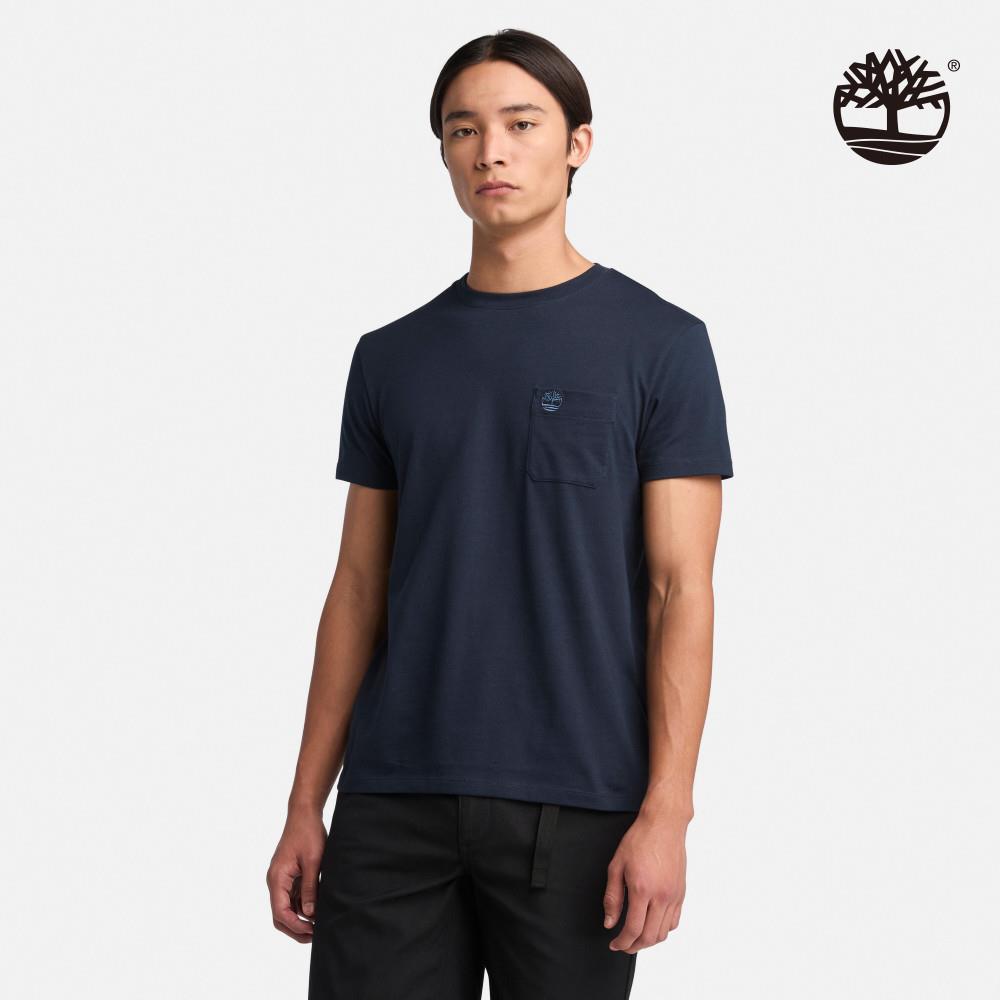Timberland 男款深寶石藍口袋短袖T恤|A4365Z02
