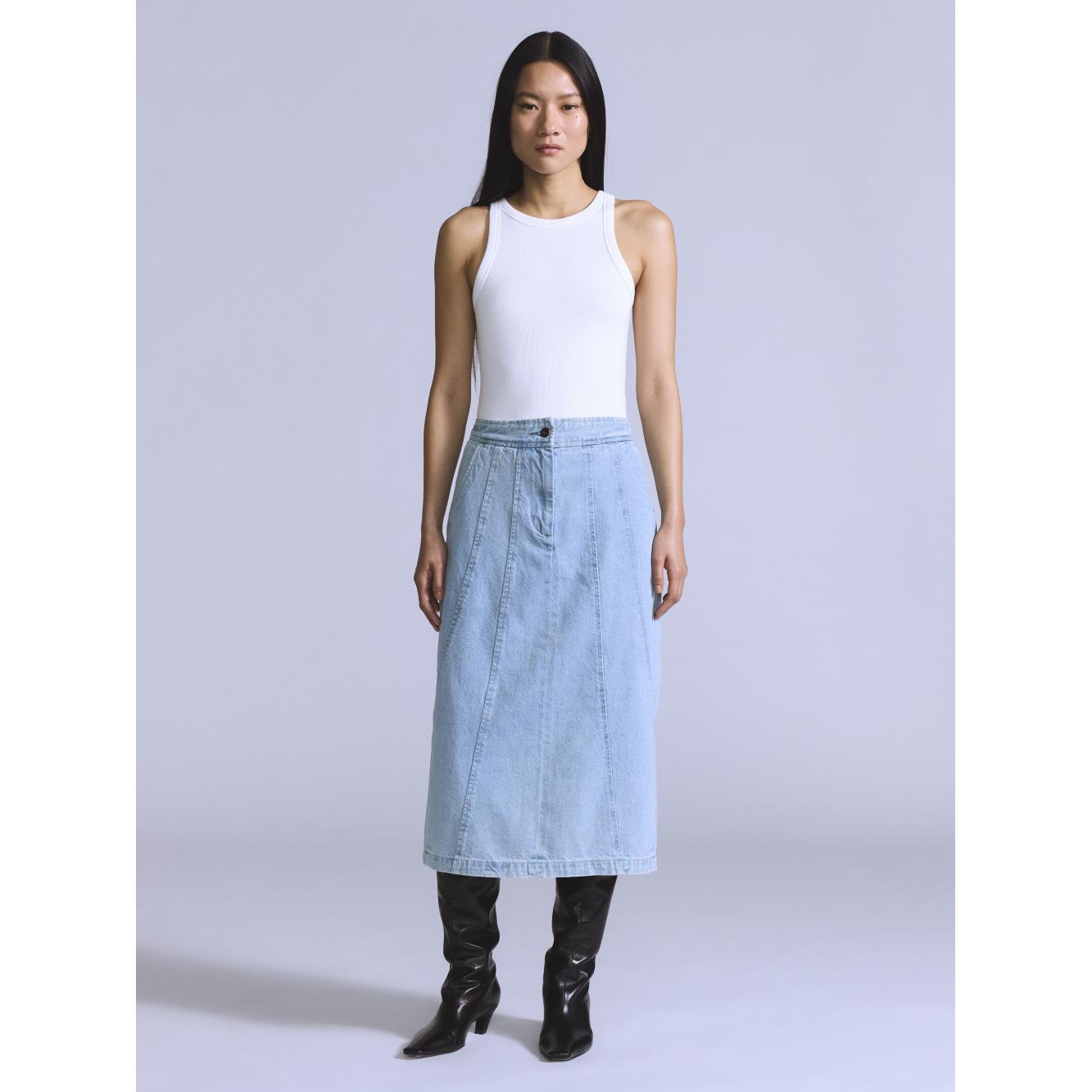 BLUETAB™ 女款 丹寧牛仔拼接長裙 人氣新品