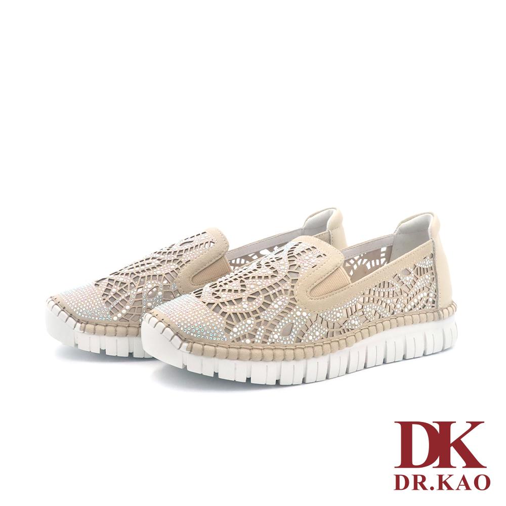 【DK 氣墊鞋】華麗閃鑽鏤空氣墊女鞋 71-5373-23 金色