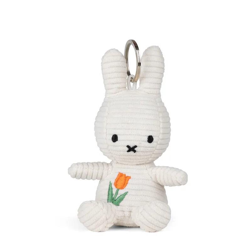 BON TON TOYS Miffy米菲兔環保鬱金香鑰匙圈-象牙白 10cm