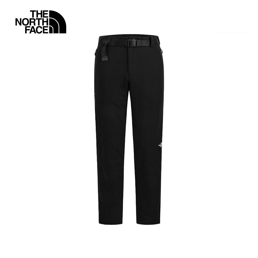The North Face北面男款黑色吸濕排汗可調節褲腰休閒長褲|8BA74H0