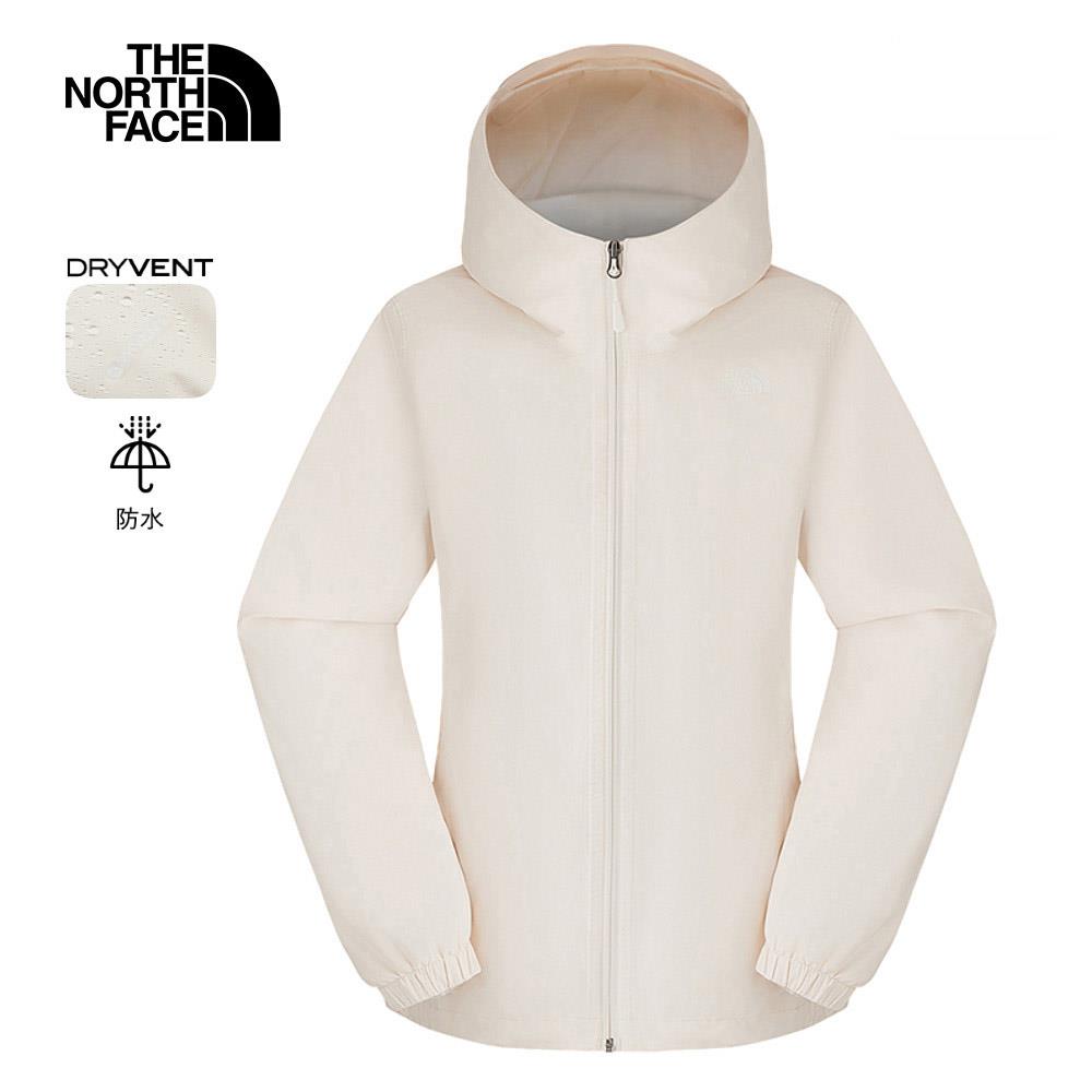 The North Face北面女款米白色DryVent防水透氣衝鋒衣|8EYGN3N