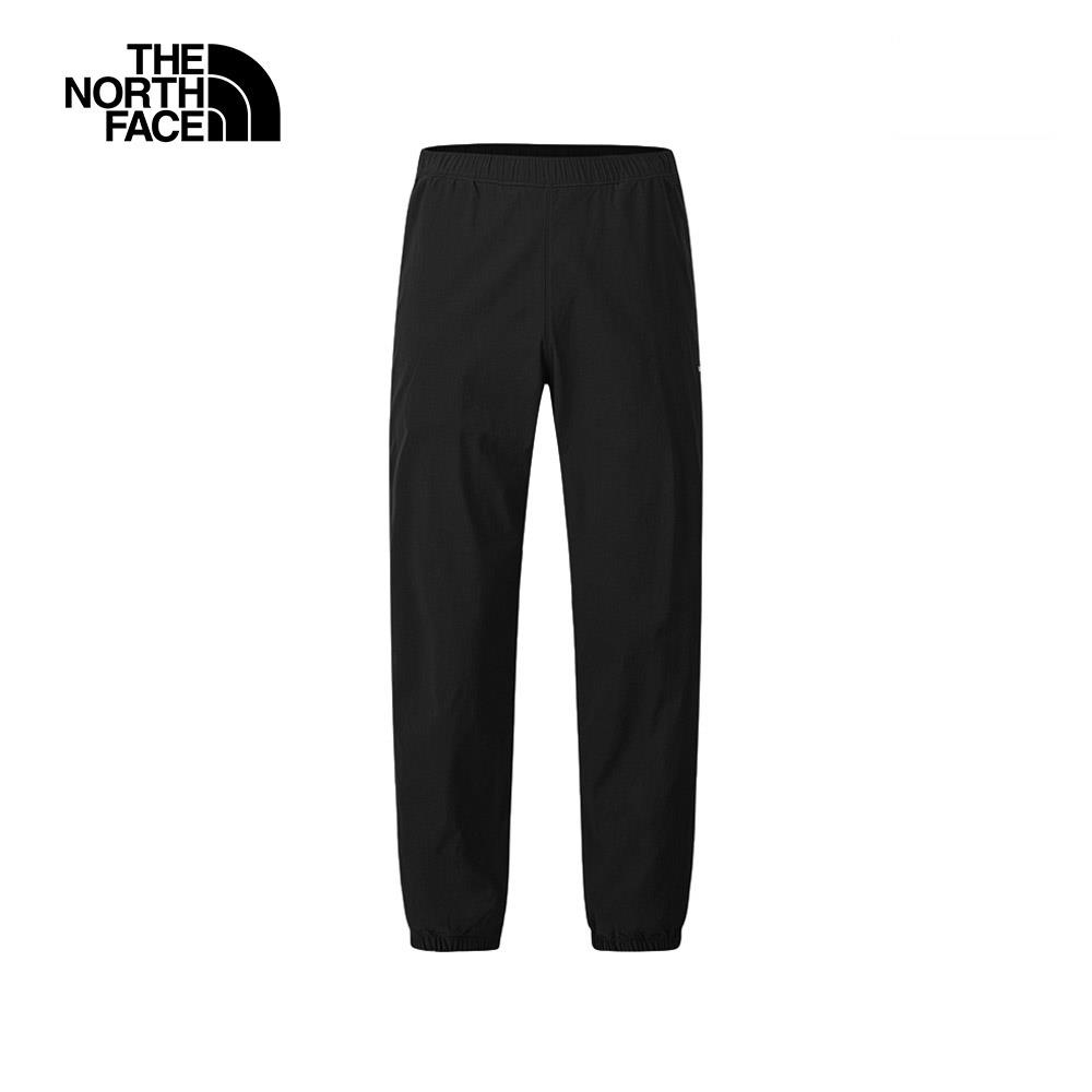 The North Face北面男款黑色吸濕排汗彈力褲腰休閒長褲|8BA94H0