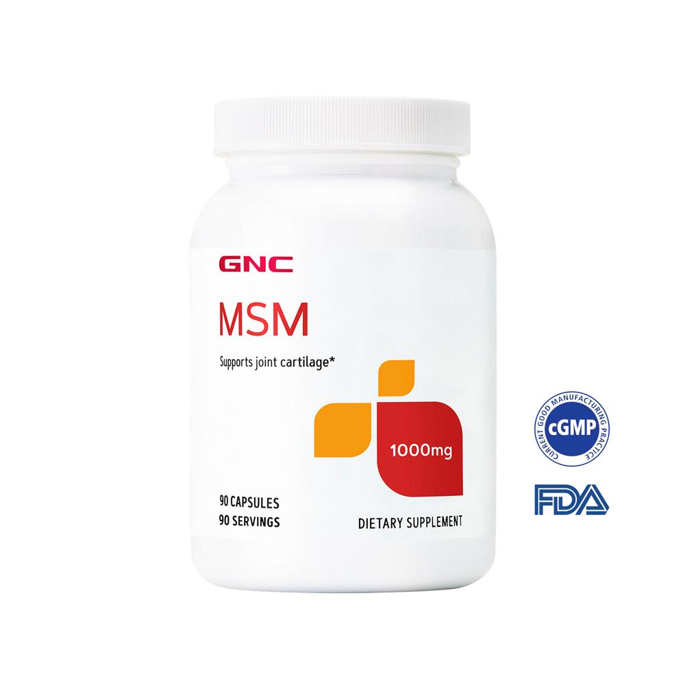 MSM 1000膠囊食品 | GNC MSM 1000mg Hard Gelatin Capsules