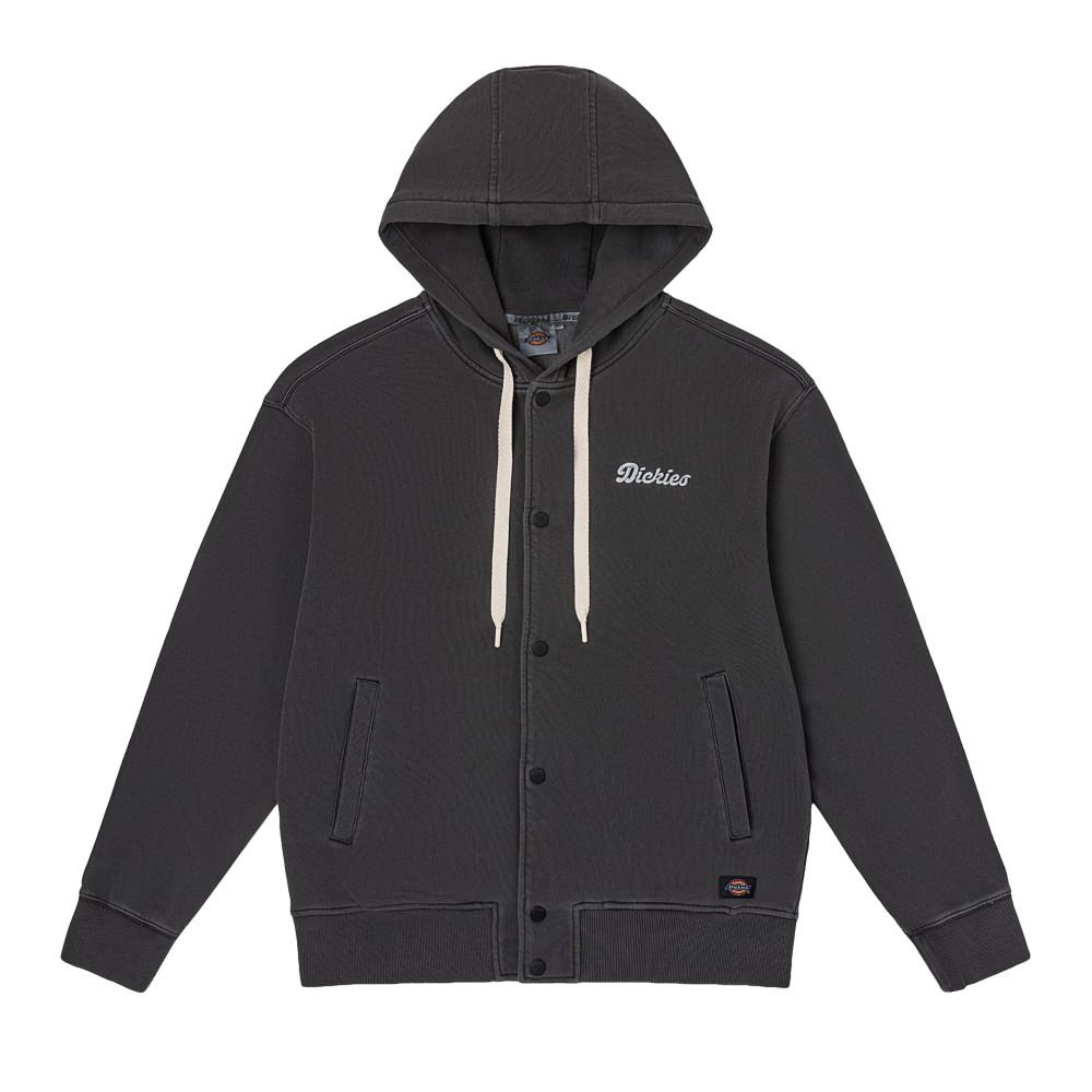 Dickies男款黑色胸前簡約刺繡Logo設計休閒連帽外套|DK0A887XBLK