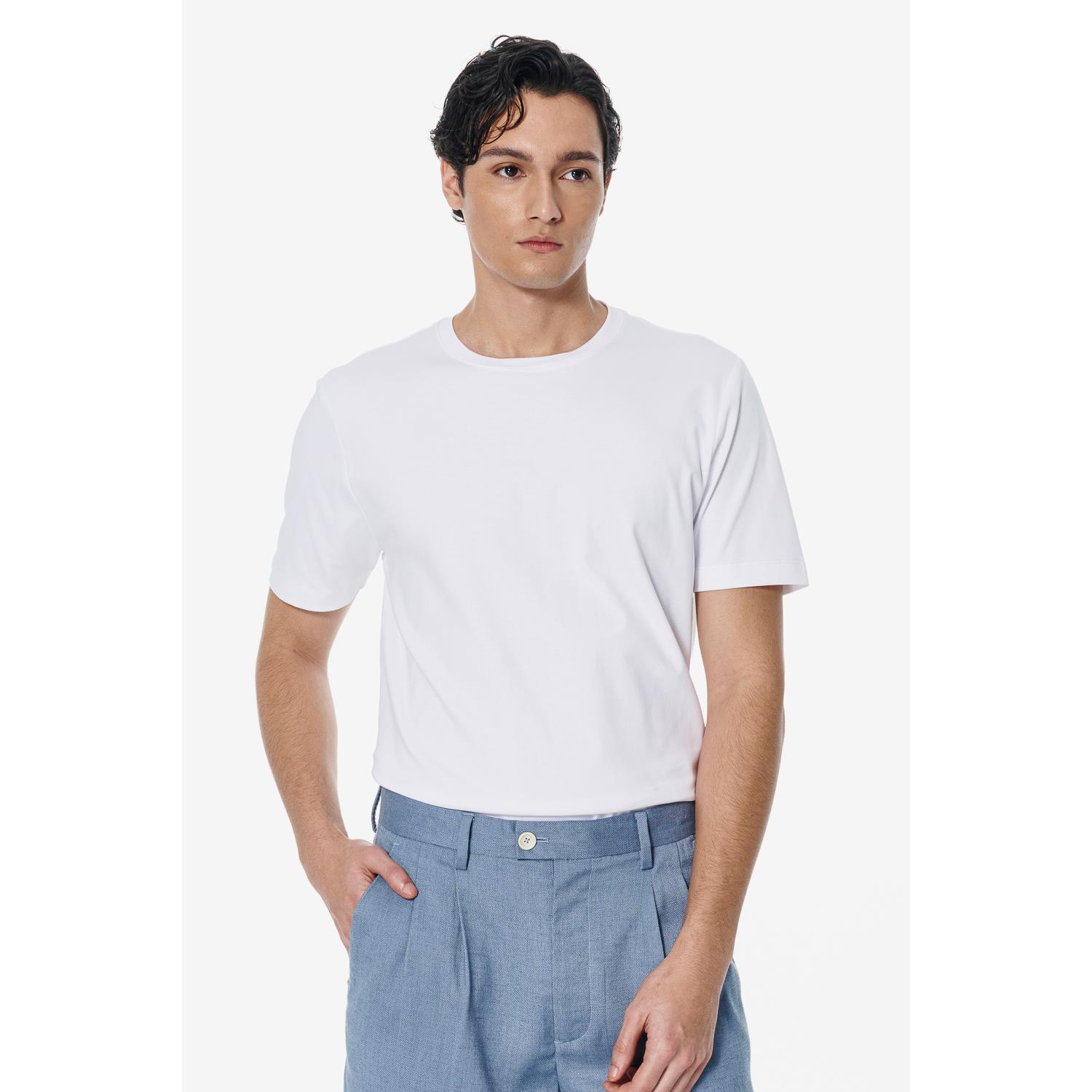 SST&C 白色重磅絲光棉圓領T-shirt｜00212502001