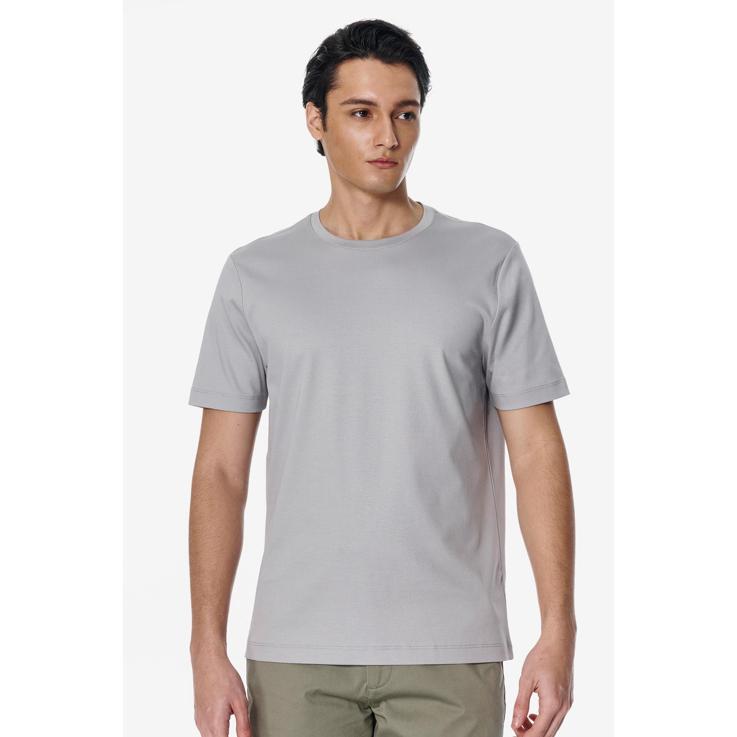 SST&C 淺灰重磅絲光棉圓領T-shirt｜00212502002
