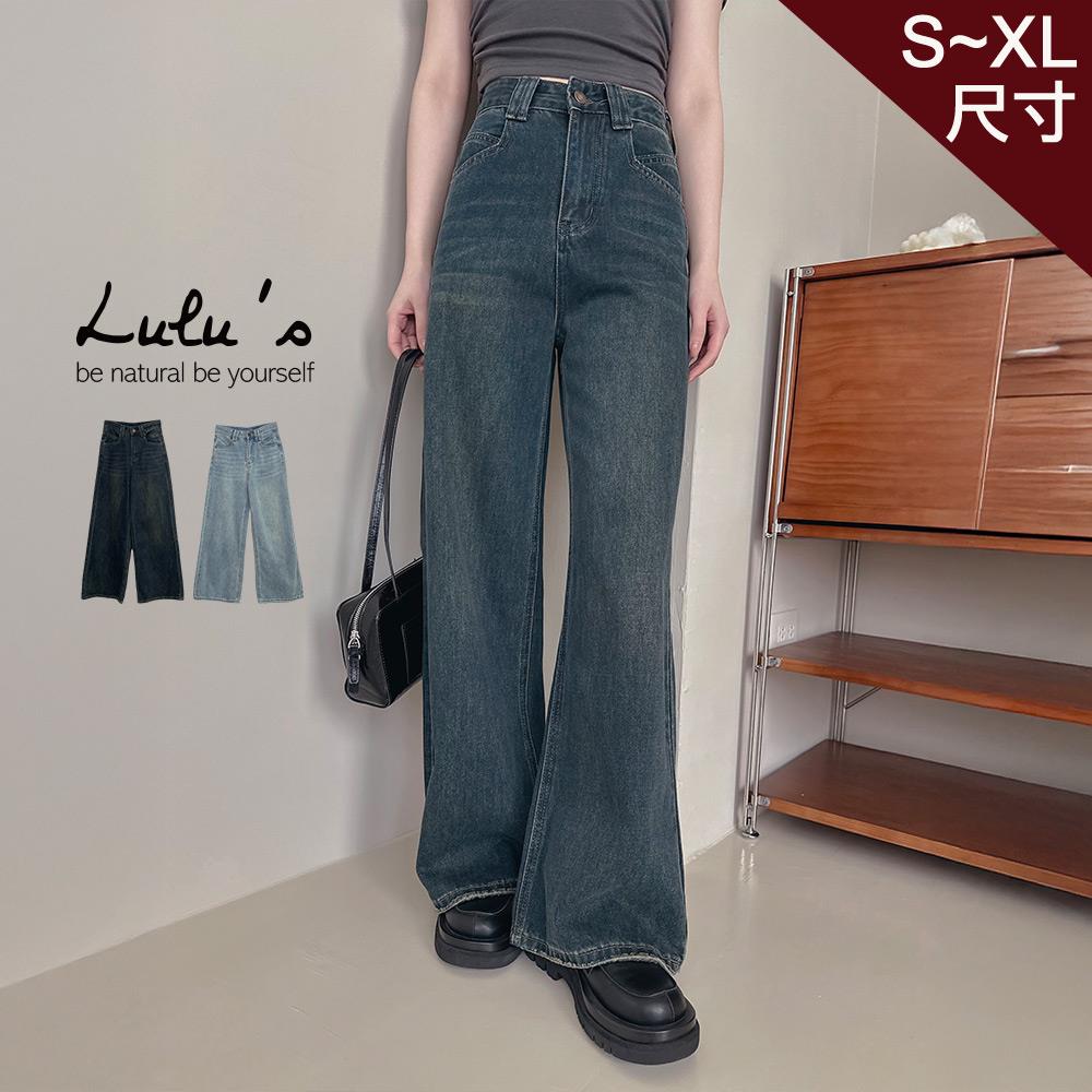特價/無可挑剔刷色牛仔寬褲S-XL２色【A04250011】