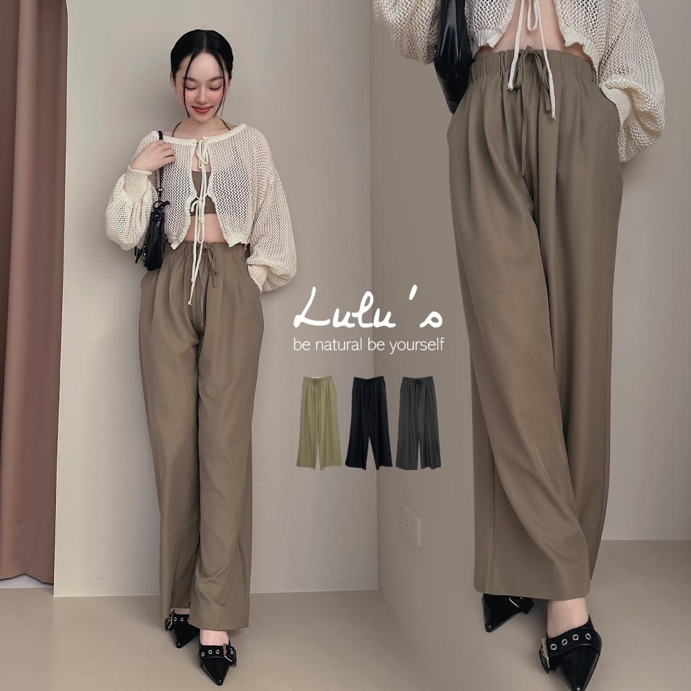 特價/現貨/高級感腰鬆緊西裝寬褲S-L３色【A04250014】