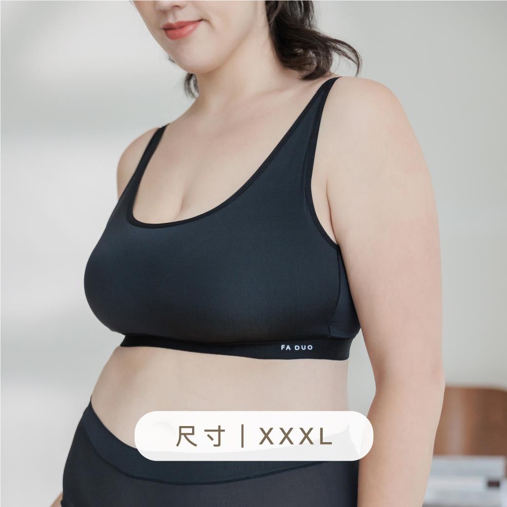 XXXL 涼感舒適日記 . 居家透氣無鋼圈內衣｜星辰黑 #9011