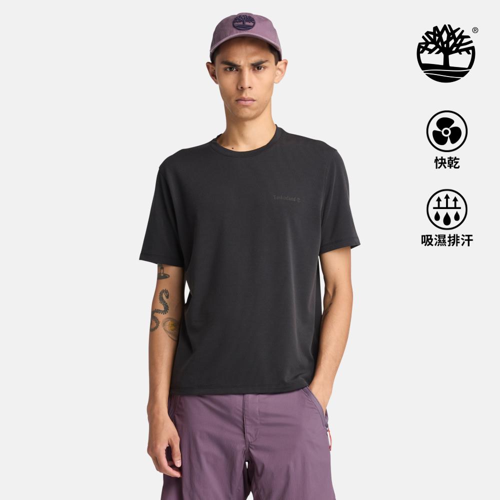 Timberland 男款黑色Polartec®快乾短袖T恤|A4215001