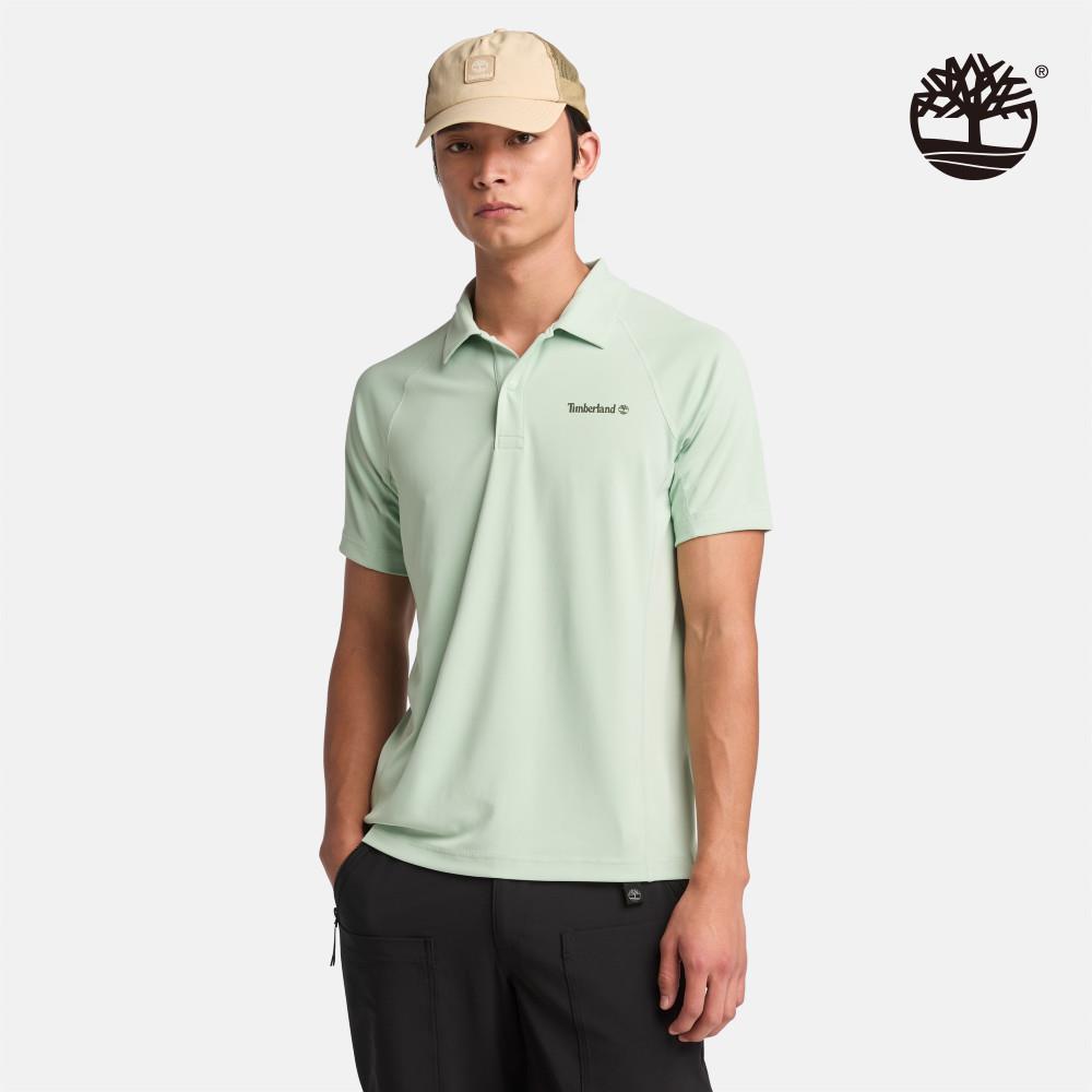 Timberland 男款薄荷綠涼感短袖Polo衫|A6AQBENE