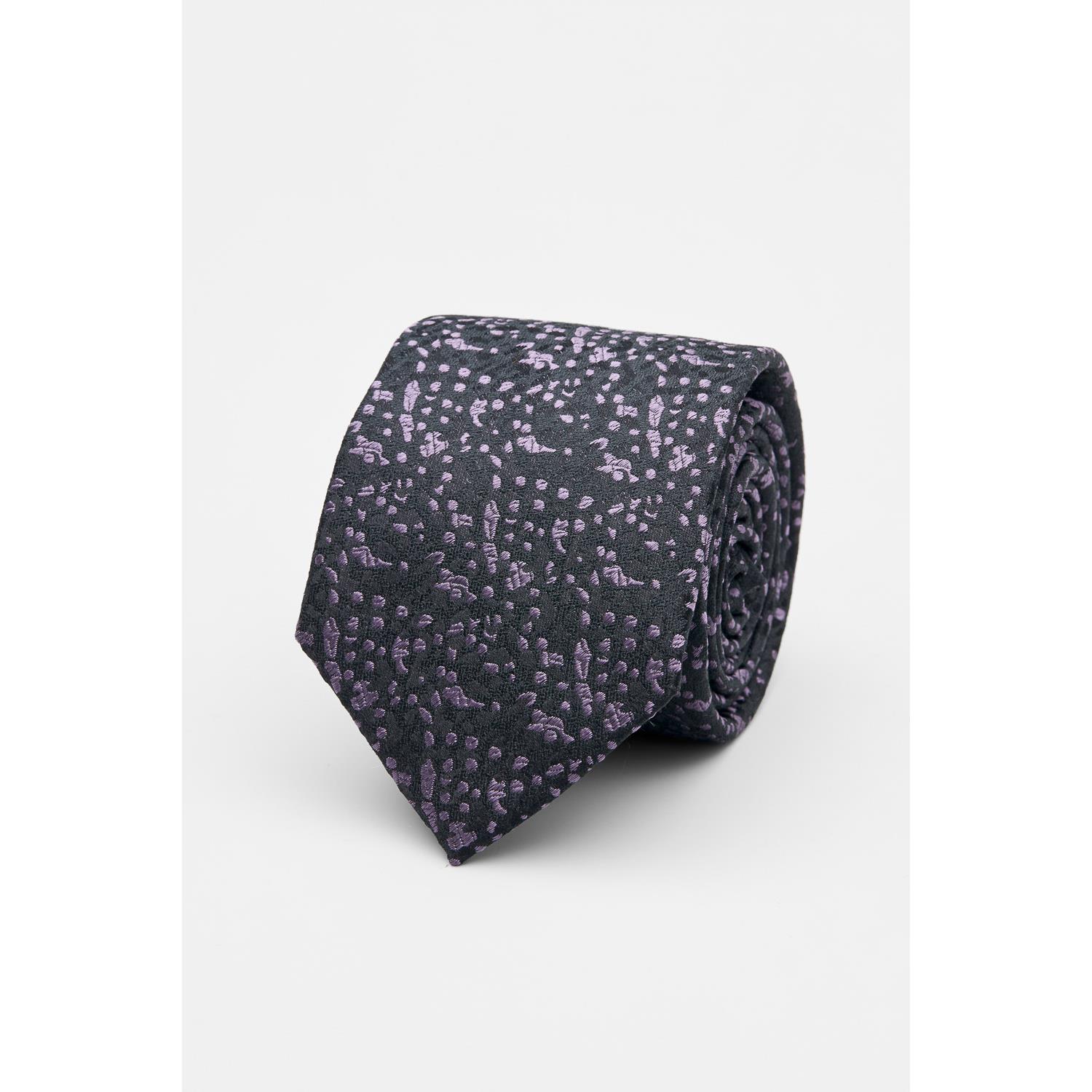 SST&C ⁠Purple Irregular Textured Silk Tie | 00362502003