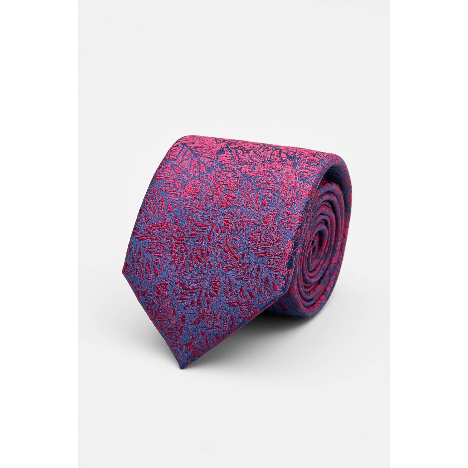 SST&C Blue with Red Flowers Silk Tie | 00362502010