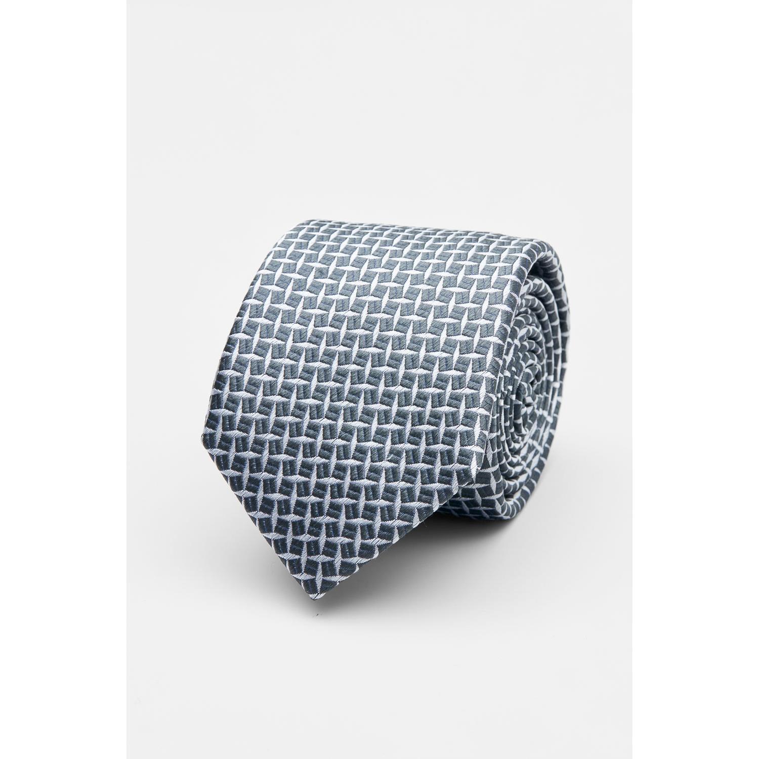 SST&C Black with Silver Cross Silk Tie | 00362502015