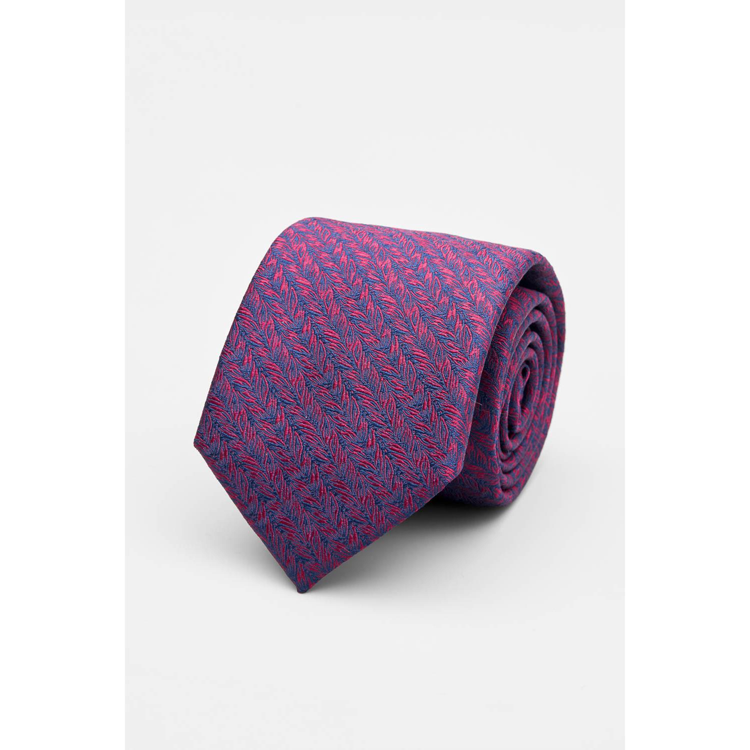 SST&C Blue with Red leaves Silk Tie | 00362502021