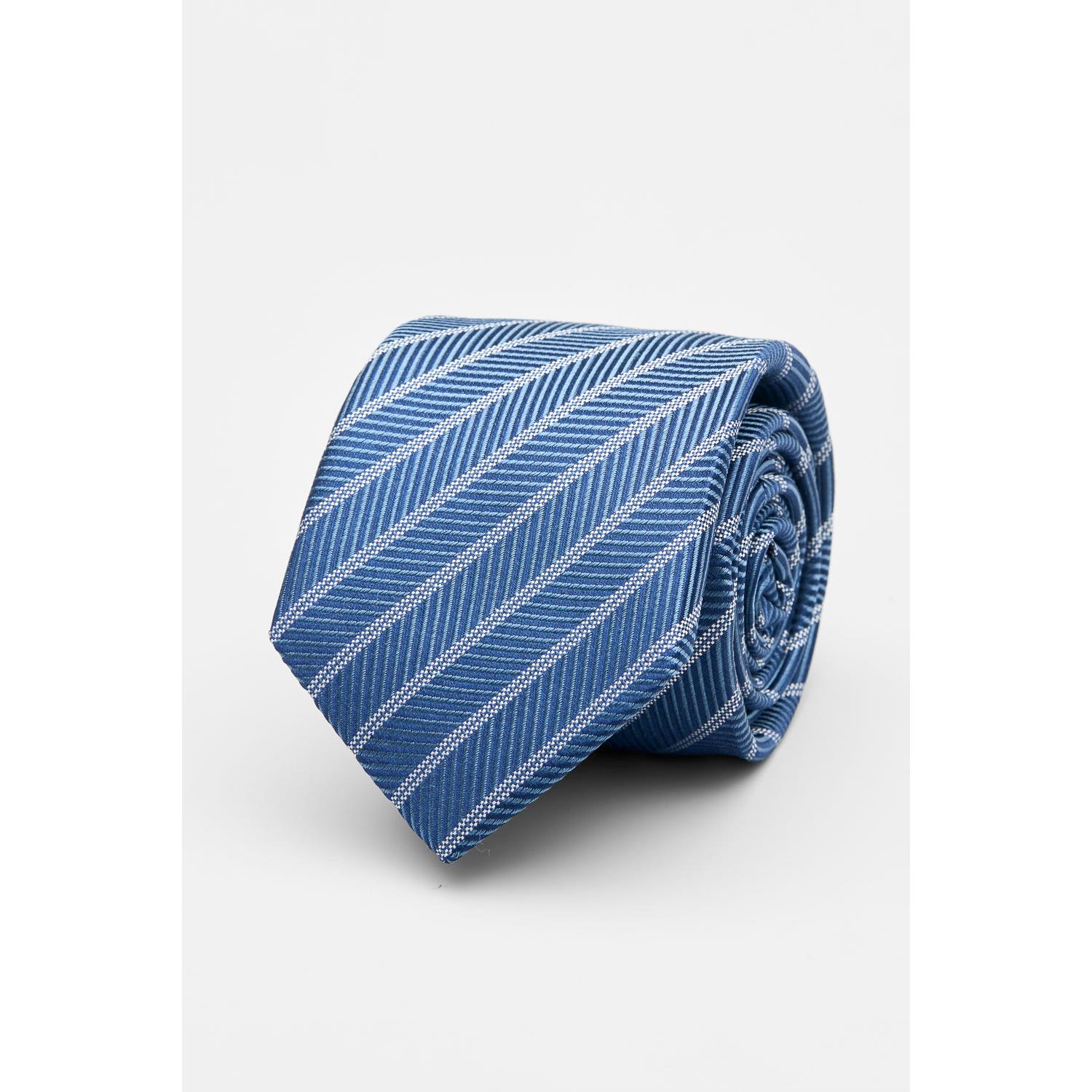 SST&C ⁠Blue Line Textured Silk Tie | 00362502027