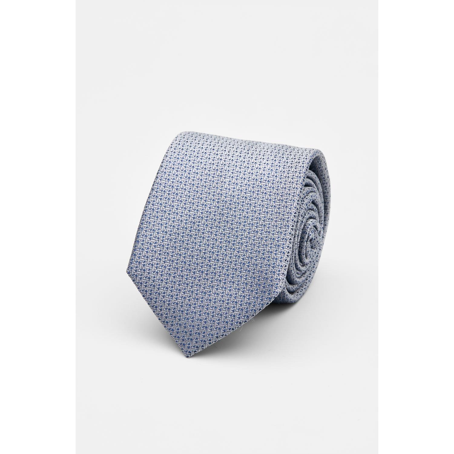 SST&C Silver Textured Silk Tie | 00362502029