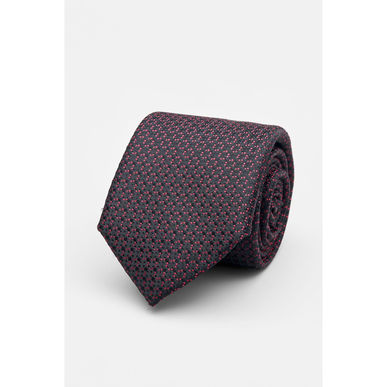 SST&C Black with Red Dots Silk Tie | 00362502031