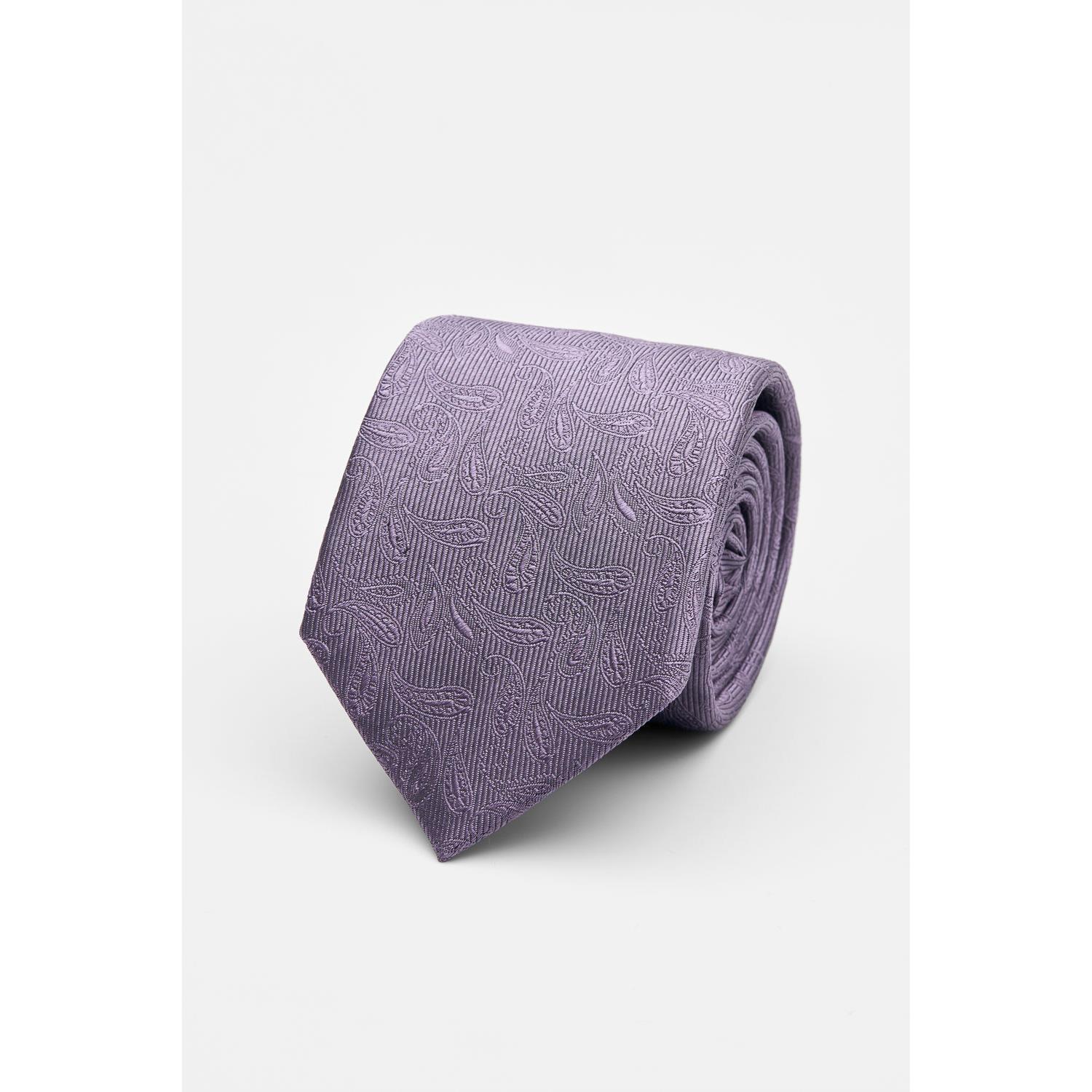 SST&C Purple Paisley Pattern Silk Tie | 00362502038