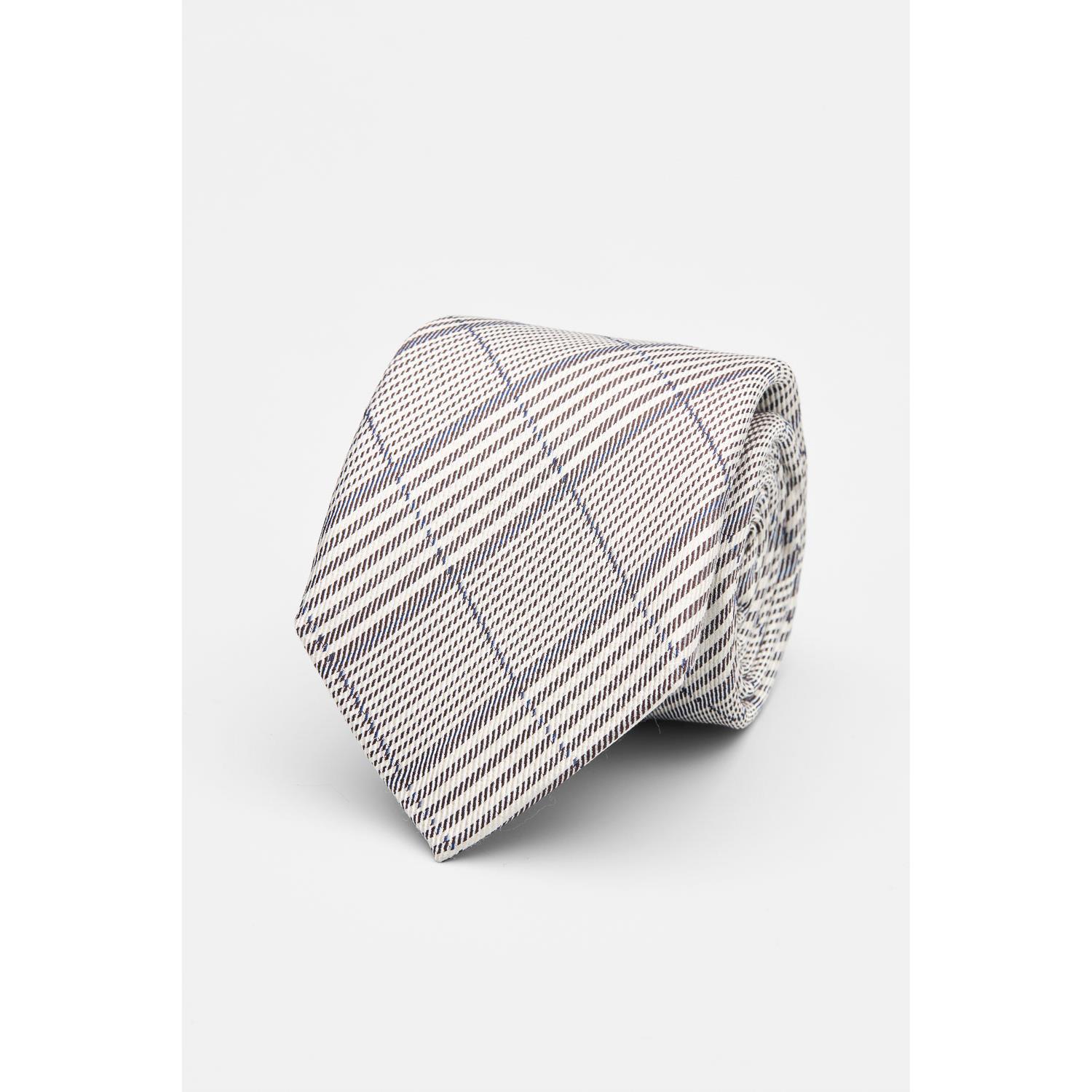SST&C Brown Check Silk Tie | 00362502048