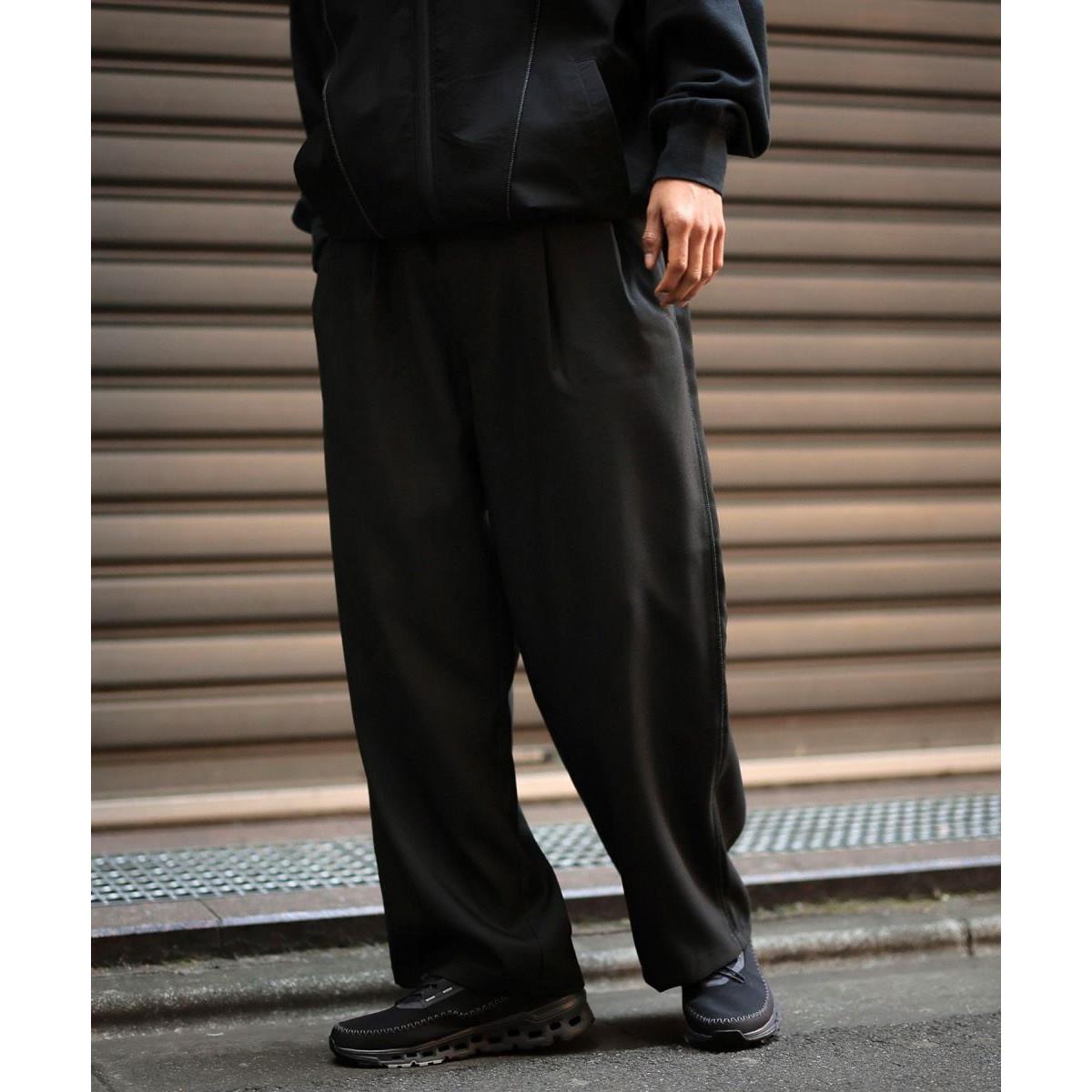 niko and男品牌NMR系列腰部綁繩打褶寬褲長褲-二色-289239