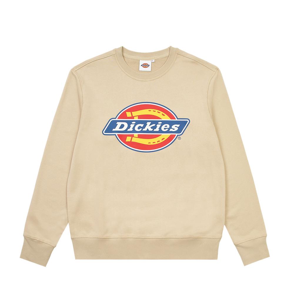 Dickies男款愛爾蘭白胸前經典品牌三色Logo印花大學T|DK0A88MIF95