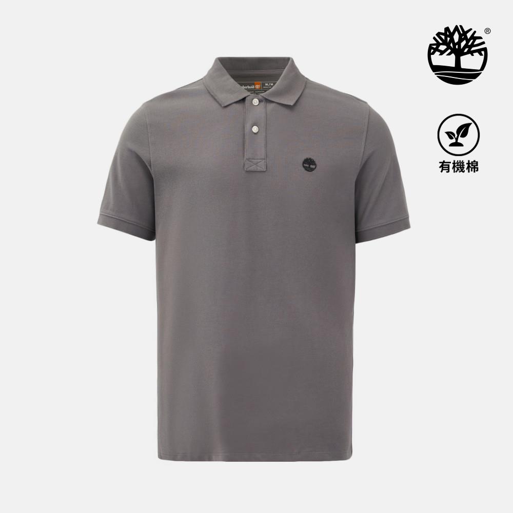 Timberland 男款灰色休閒短袖POLO衫|A6943033