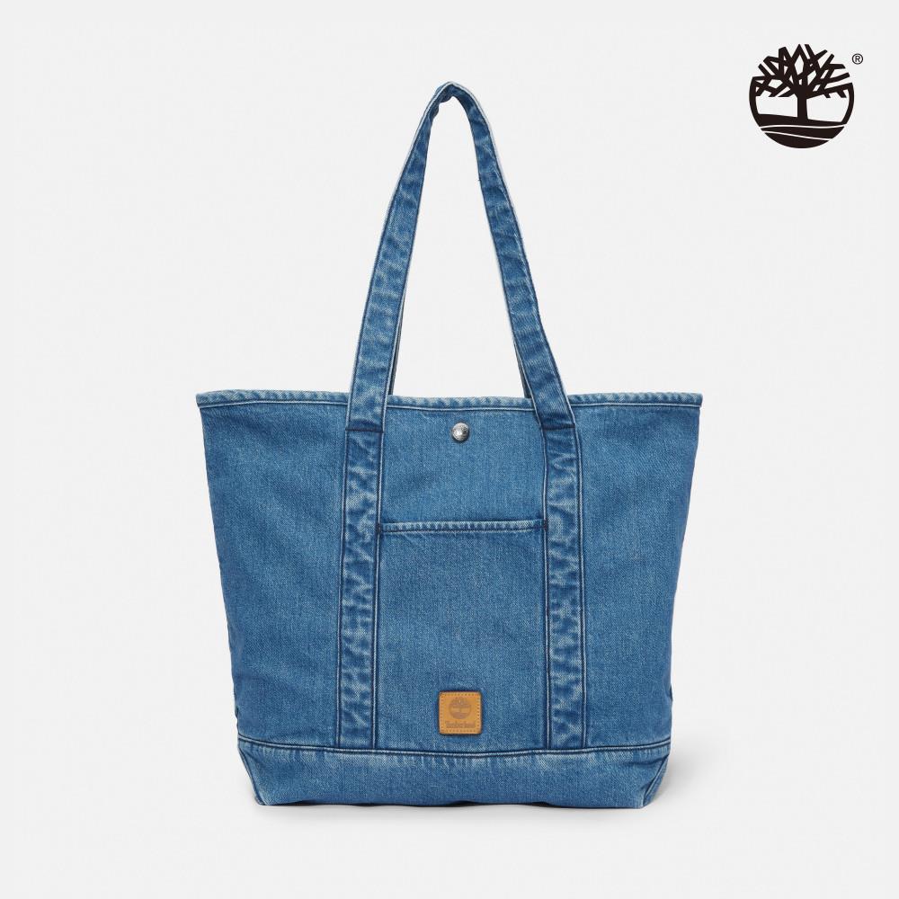 Timberland 中性靛藍色天絲™牛仔托特包|A6F6HBQ8