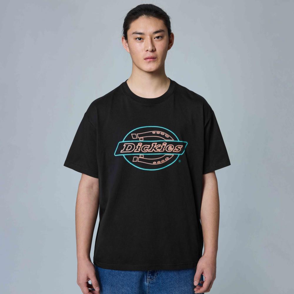 Dickies男女款黑色純棉胸前Logo圖案印花設計休閒短袖T恤|DK0A88DYBLK