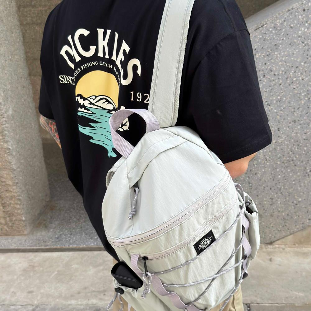 Dickies男女款黑色純棉背部大圖案Logo印花設計休閒短袖T恤|DK0A88AUBLK