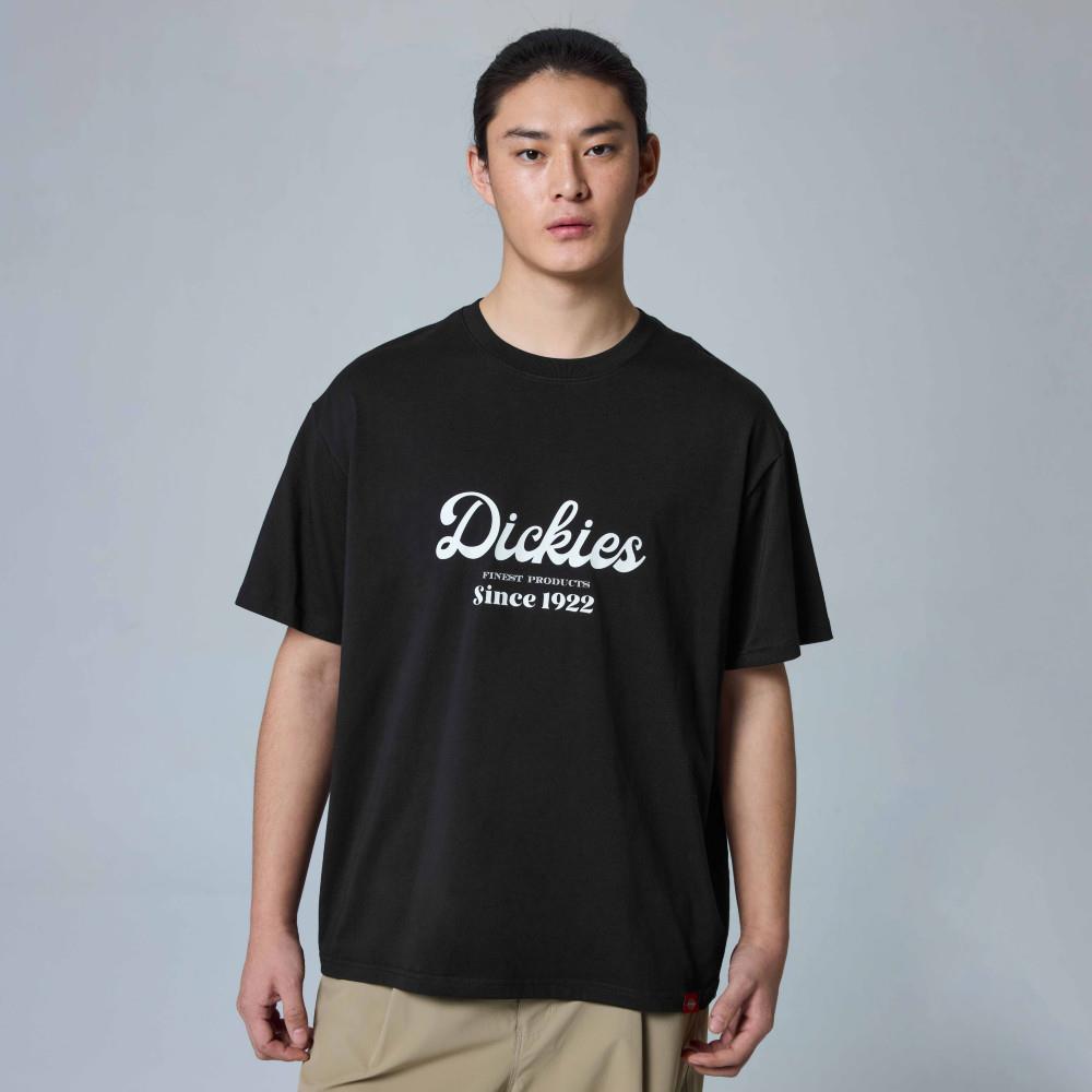 Dickies男女款黑色純棉胸前撞色Logo印花設計休閒短袖T恤|DK0A88LZBLK