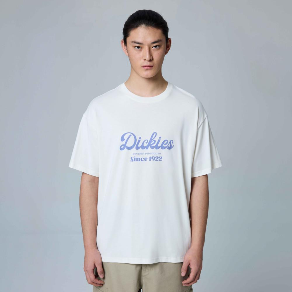 Dickies男女款奶油色純棉胸前撞色Logo印花設計休閒短袖T恤|DK0A88LZC10