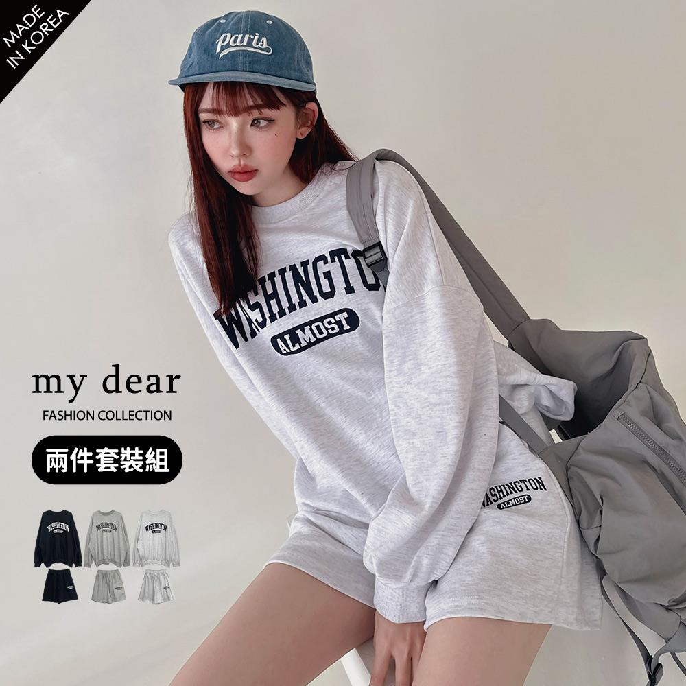 MD韓製79折/套裝英字大學TEE+短褲３色【A01250060】