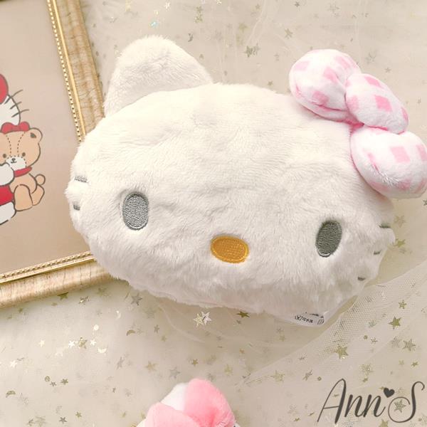 Ann’S 正版三麗鷗授權-HELLO KITTY頭形手拿包-6吋