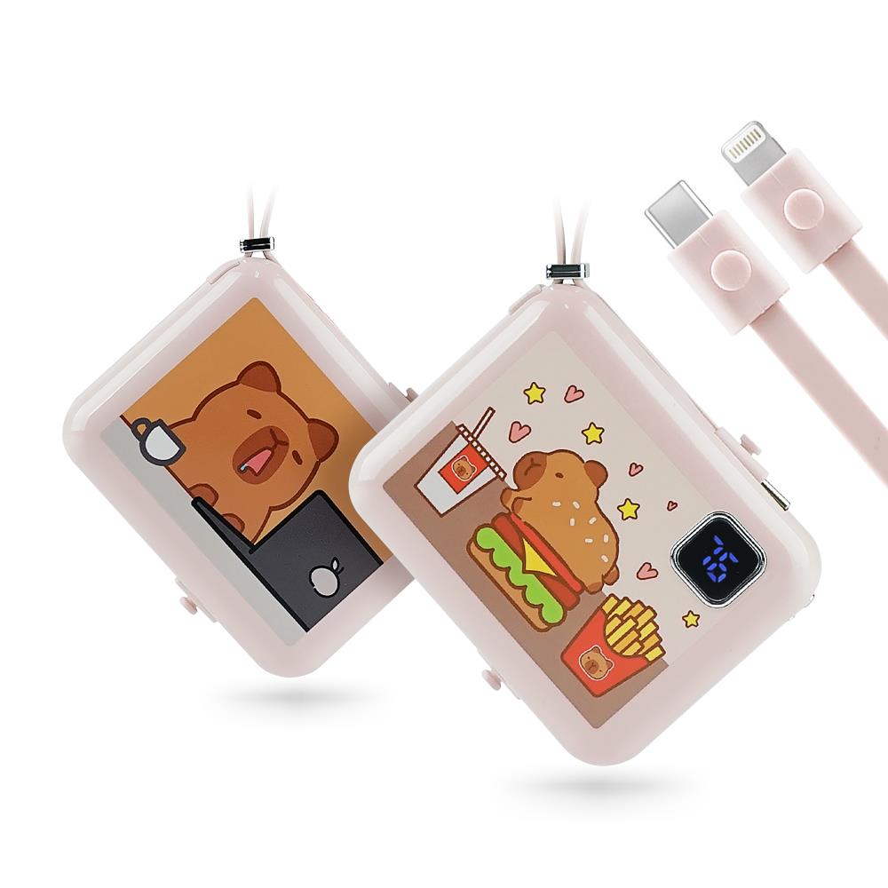 MINI 快充行動電源(10000mAh)-漢堡豚/瞌睡豚