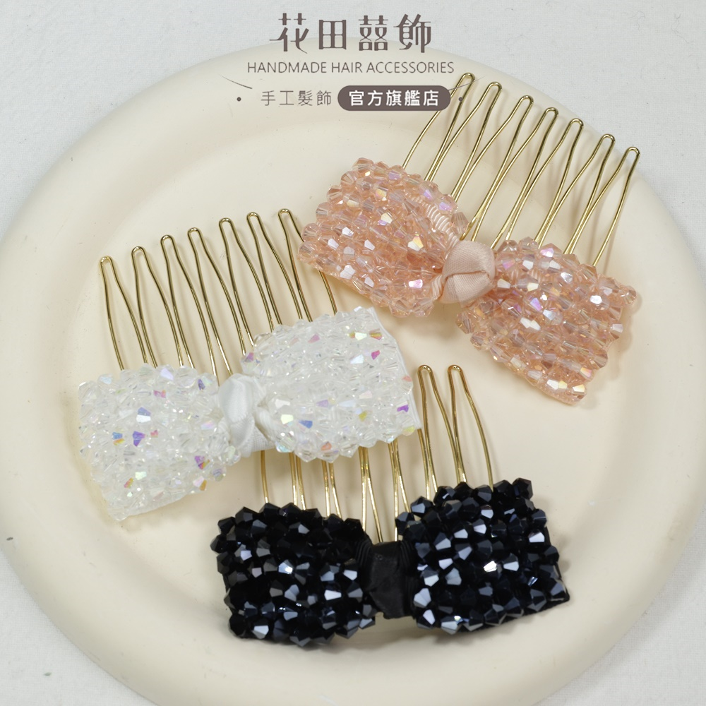 【遇⾒好飾】MC25003 耀夜晶透台灣⼿⼯七排短髮叉(3⾊)