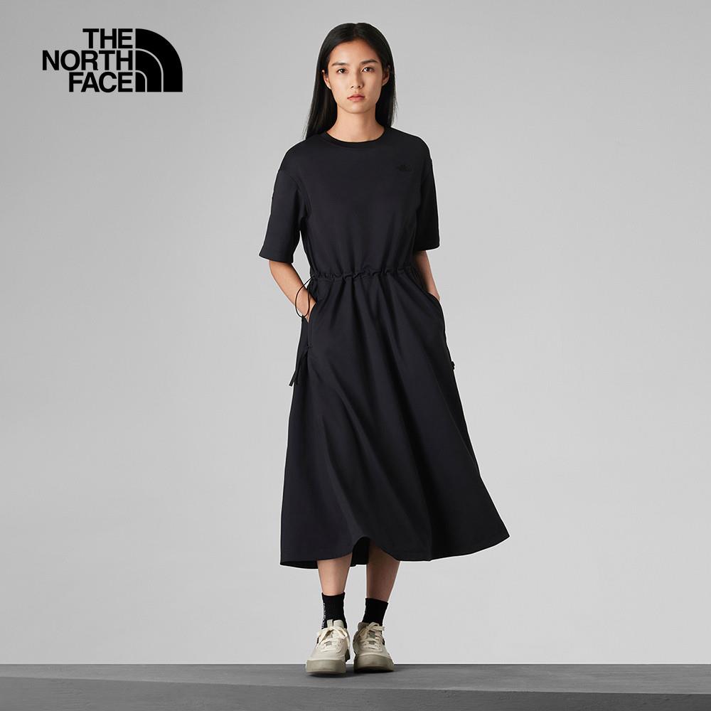 The North Face北面UE女款黑色吸濕排汗可收腰長裙｜8CJAJK3