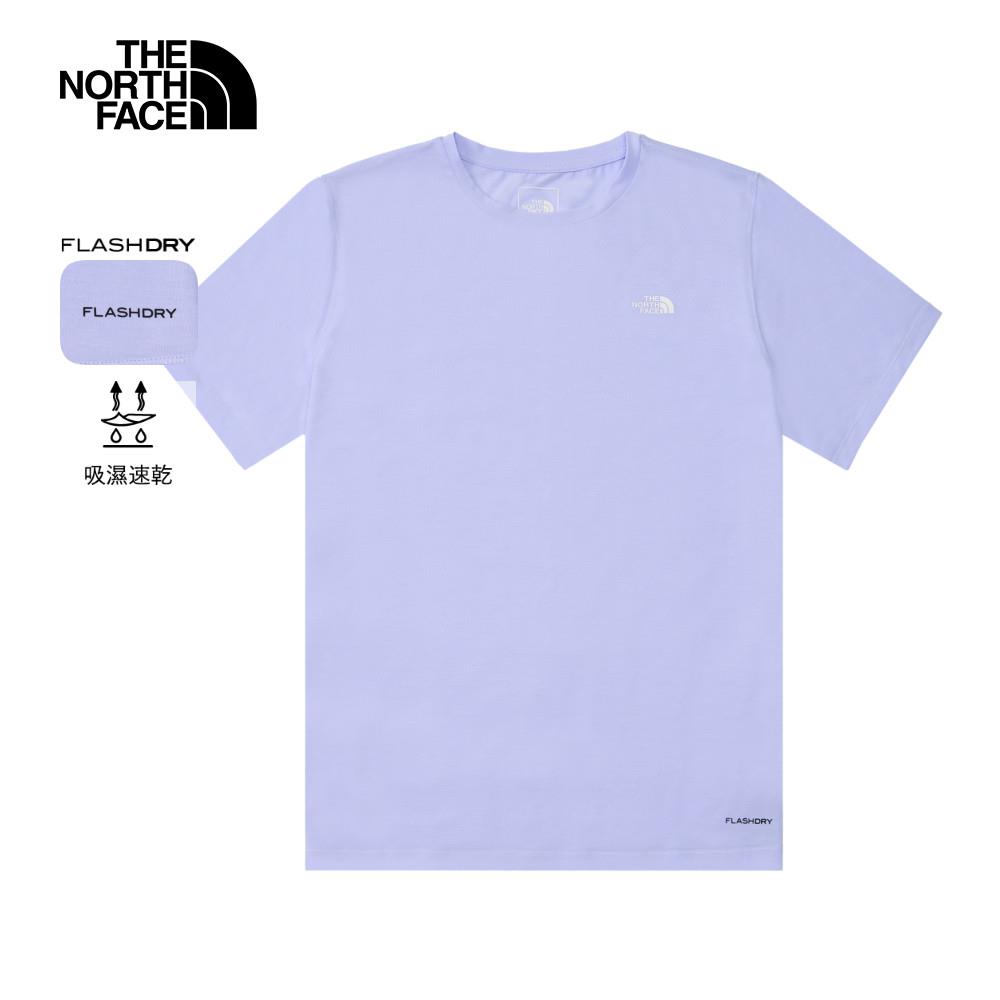 The North Face北面女款藍色吸濕排汗短袖T恤｜8EYK0VI