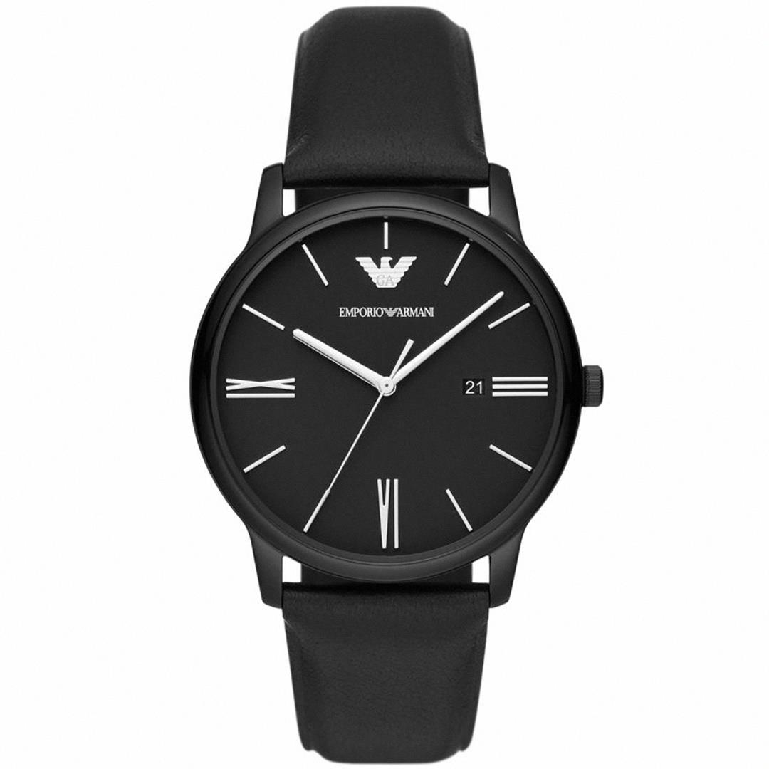 【活動價! 限時78折!】新作! ARMANI Minimalist 簡約時尚皮革腕錶/黑 AR11573 亞曼尼 Emporio Armani 公司貨保固 熱賣中!