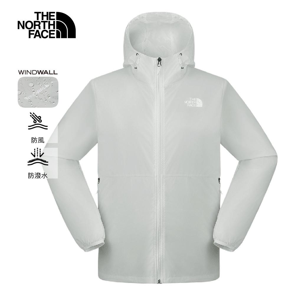 The North Face北面男款灰色DWR防潑水防風外套｜8AUQA0M